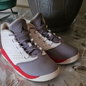 Jordan Men's Gray and Red Sneakers
